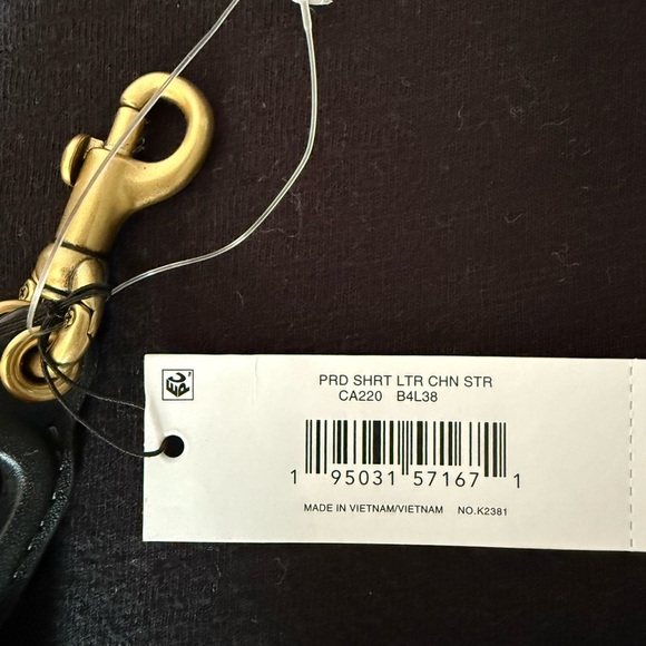 COACH Rainbow Leather Covered Short Chain Strap - Picture 2 of 6